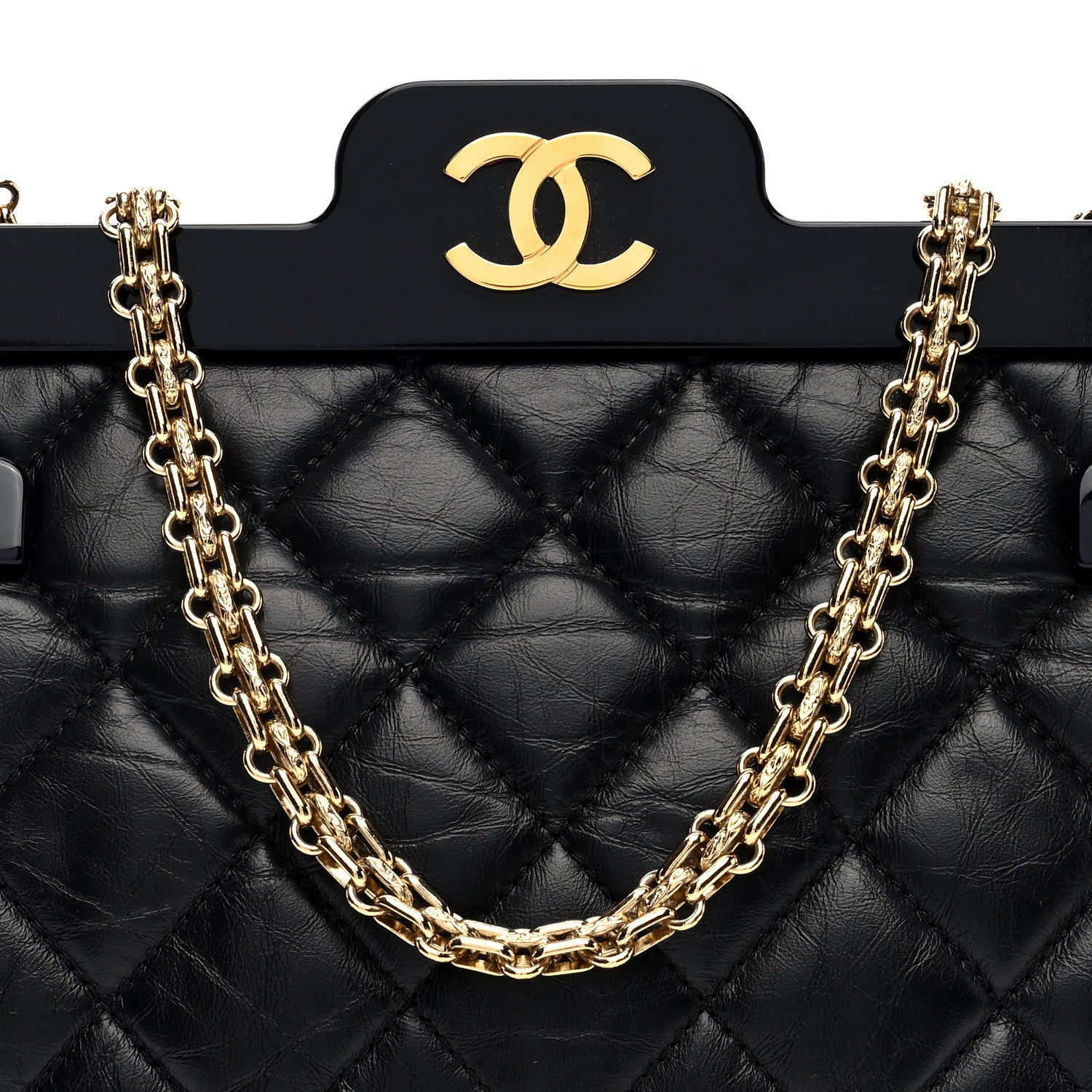 Chanel Aged Calfskin Quilted 2.55 Reissue 225 Hanger Flap Black 8 of 10