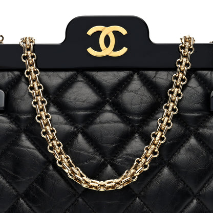 Chanel Aged Calfskin Quilted 2.55 Reissue 225 Hanger Flap Black 8 of 10