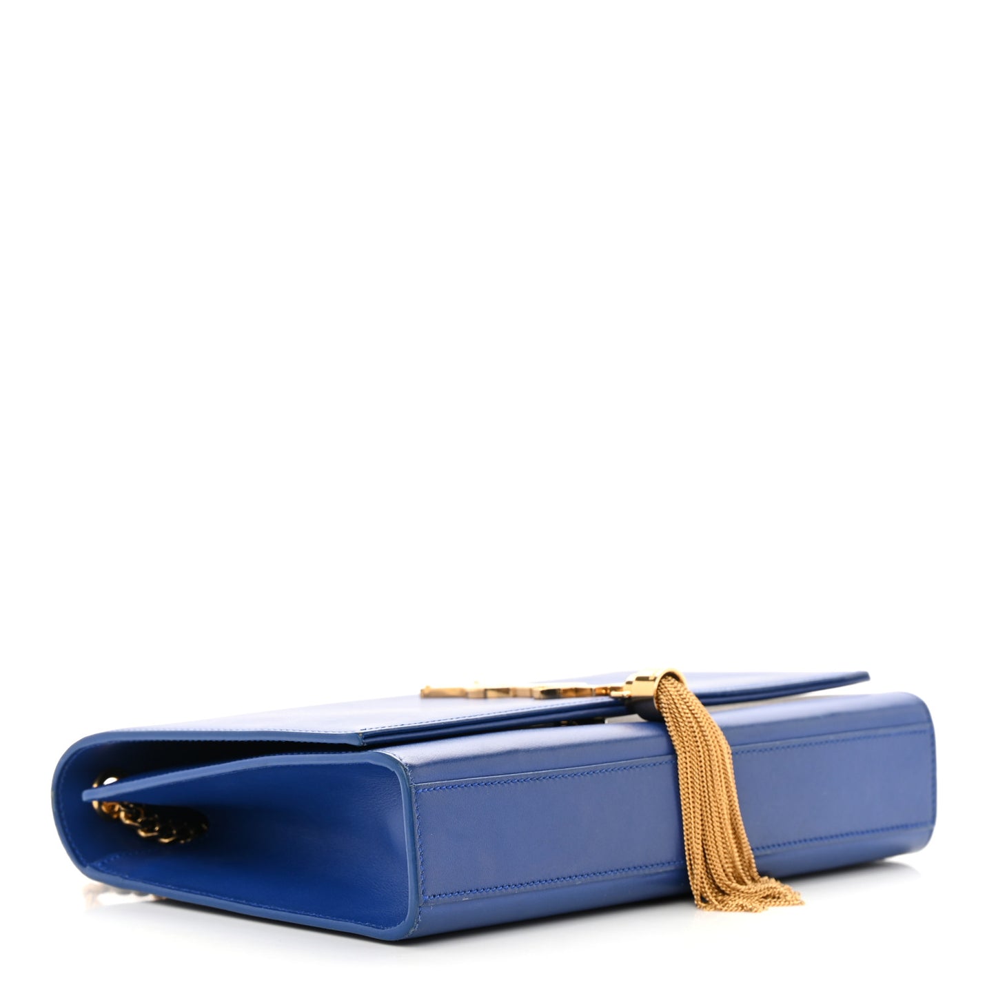Smooth Calfskin Medium Classic Monogram Kate Tassel Satchel Royal Blue