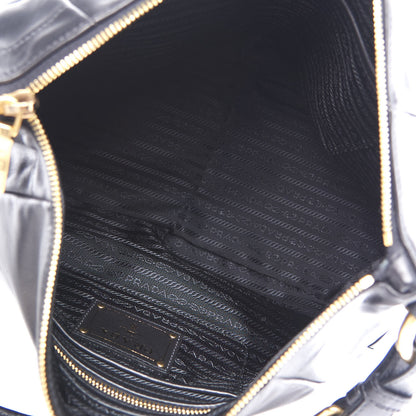 Prada Soft Calfskin Hobo Black 4 of 10