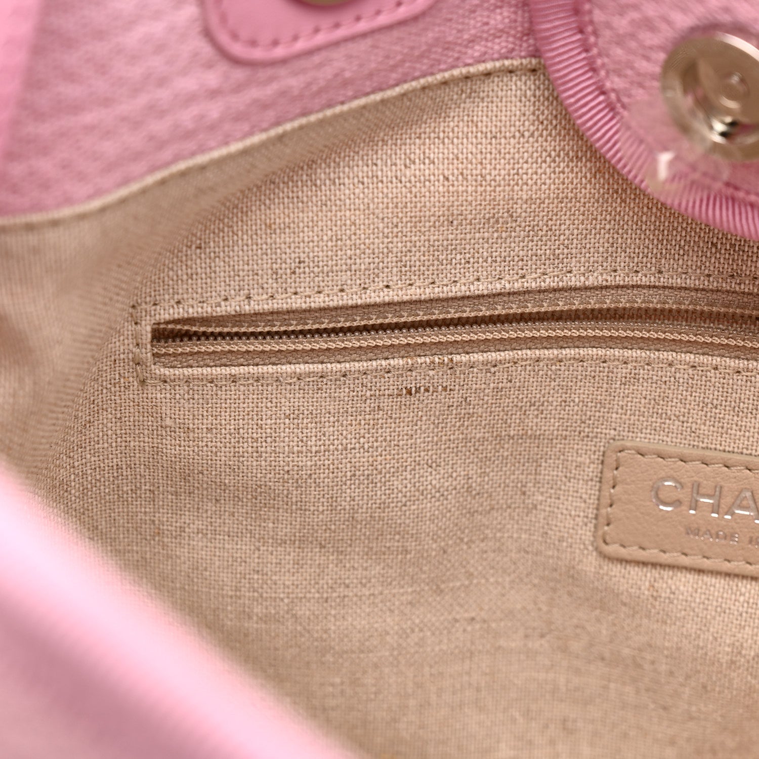 Chanel Mixed Fibers Small Deauville Tote Dark Pink 12 of 12