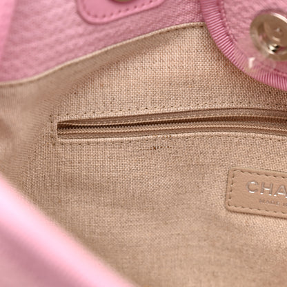 Chanel Mixed Fibers Small Deauville Tote Dark Pink 12 of 12