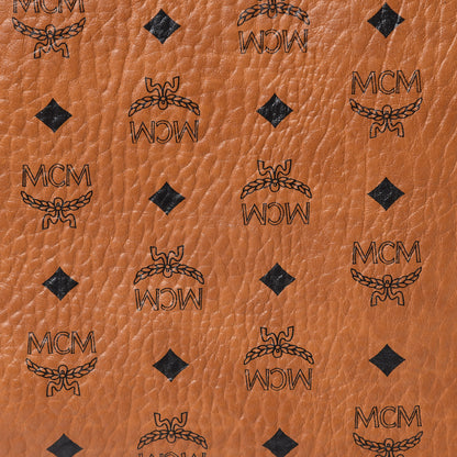 MCM Visetos Medium Project Reversible Shopper Tote Cognac 15 of 16