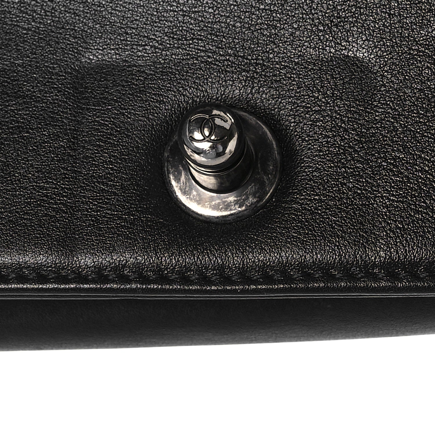 Chanel Calfskin Woven Small Boy Flap Black White 14 of 17