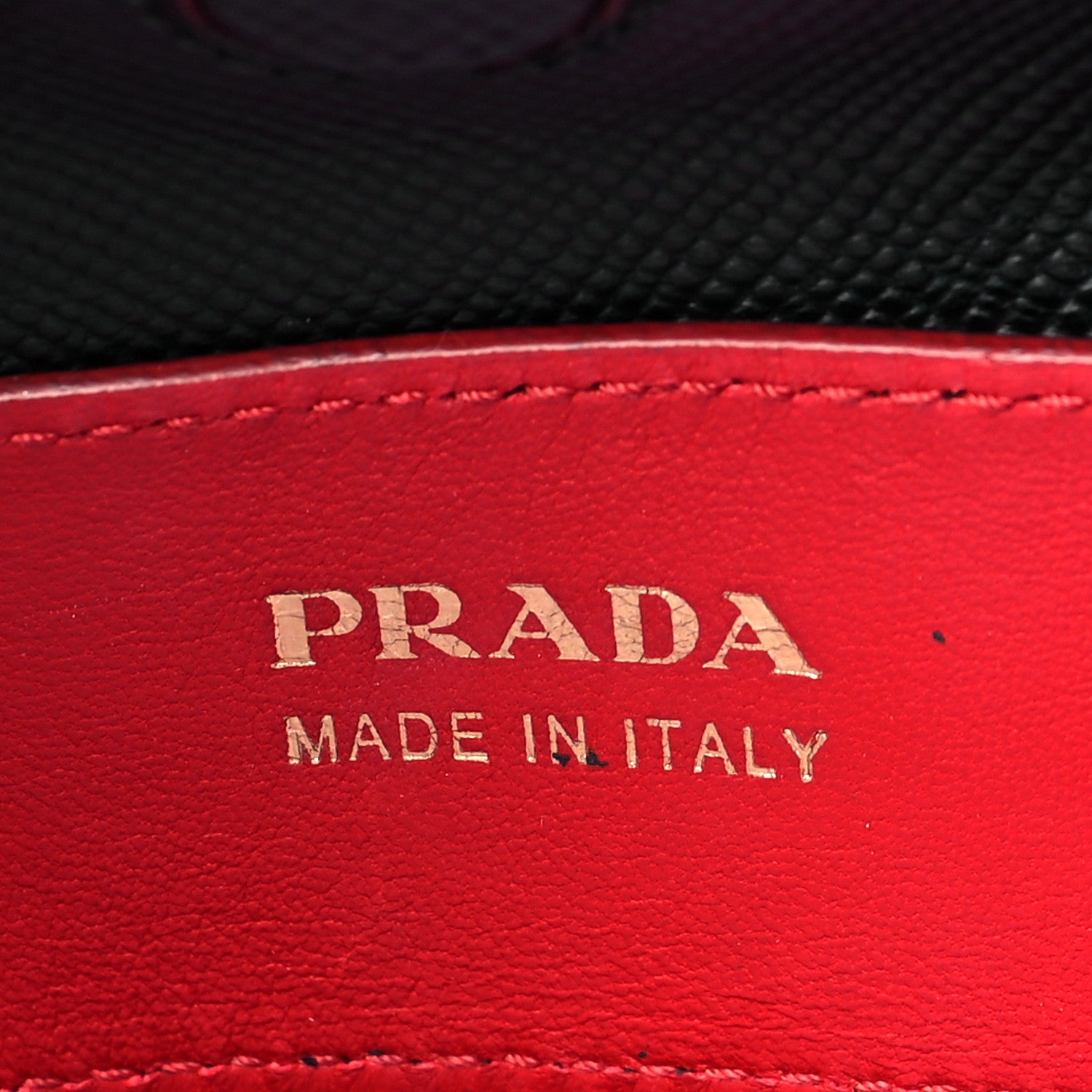 Prada Saffiano Cuir Large Double Bag Black Fuoco 7 of 12