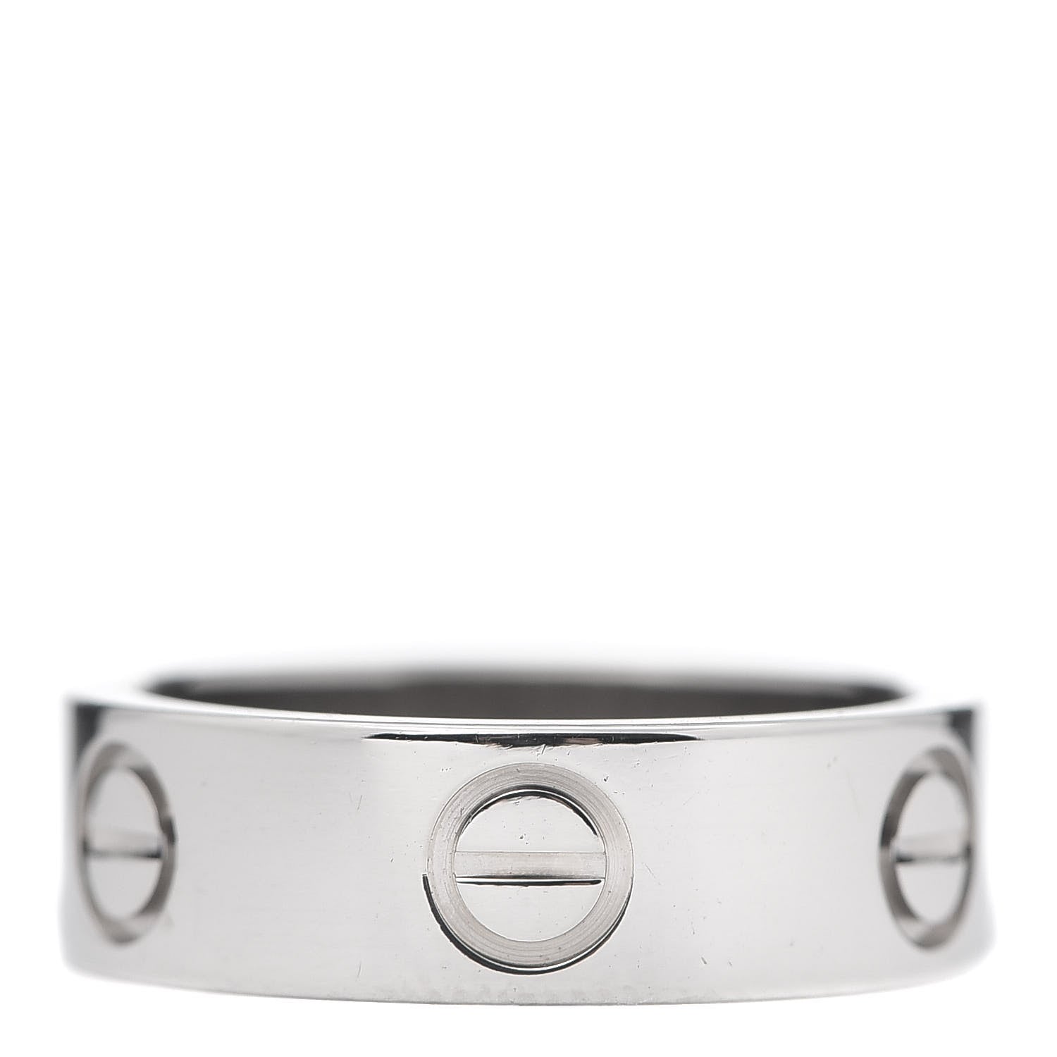 Cartier 18K White Gold 5.5mm LOVE Ring 49 4.75 3 of 4