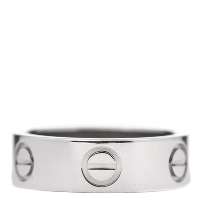 Cartier 18K White Gold 5.5mm LOVE Ring 49 4.75 3 of 4