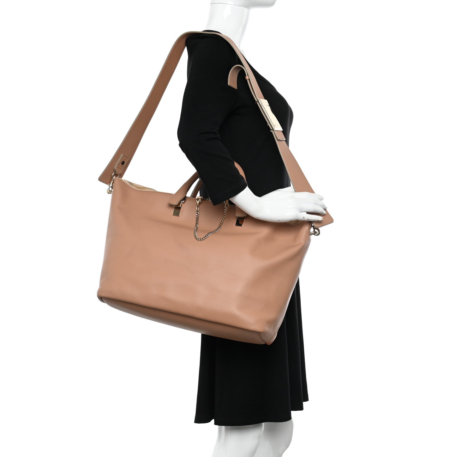 Chloe Smooth Calfskin Large Baylee Tote Beige Pink 2 of 13