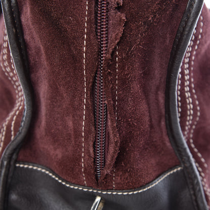Loewe Suede Amazona 36 Burgundy 13 of 21