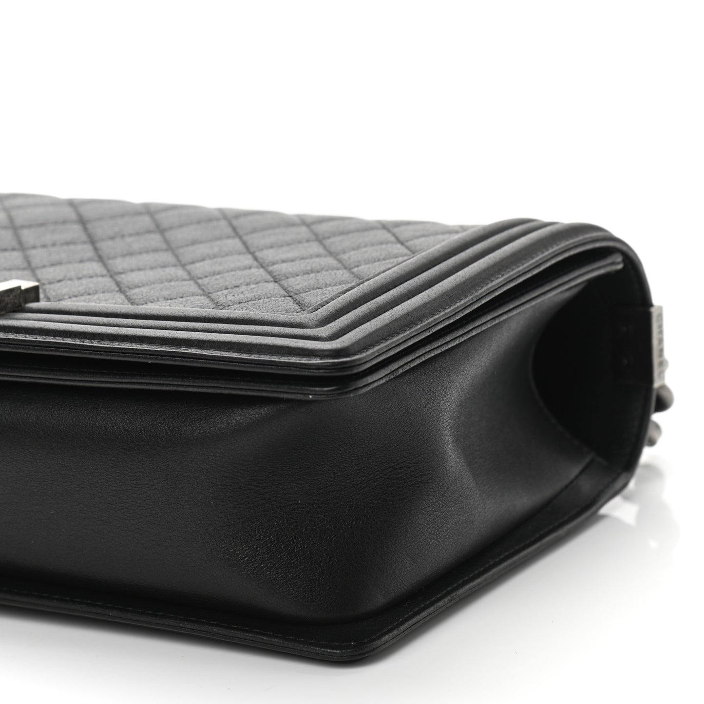 Calfskin Quilted New Medium Boy Flap Black