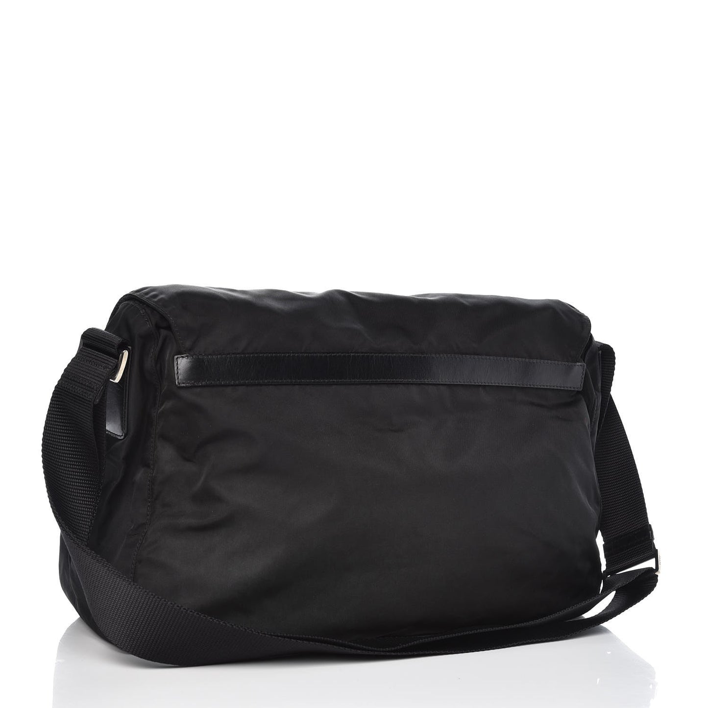 Nylon Vela Messenger Bag Black