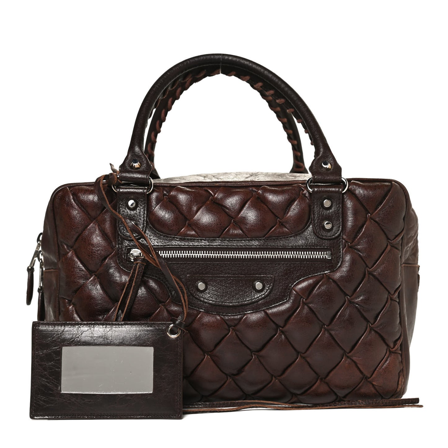 Chevre Quilted Matelasse MM Sienna