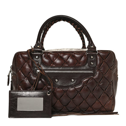 Balenciaga Chevre Quilted Matelasse MM Sienna 1 of 8