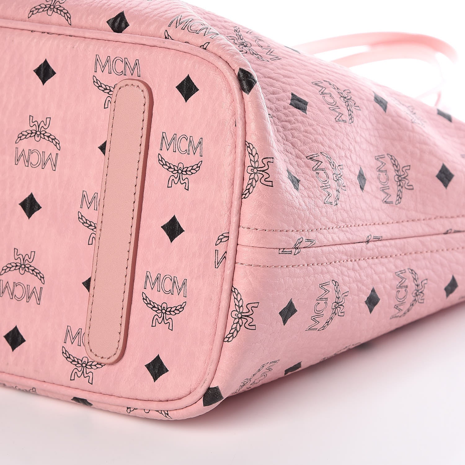 MCM Visetos Medium Anya Shopper Tote Light Pink 11 of 11