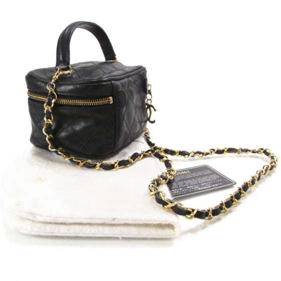 Chanel Lambskin Diamond Stitch Shoulder Bag Black 3 of 11