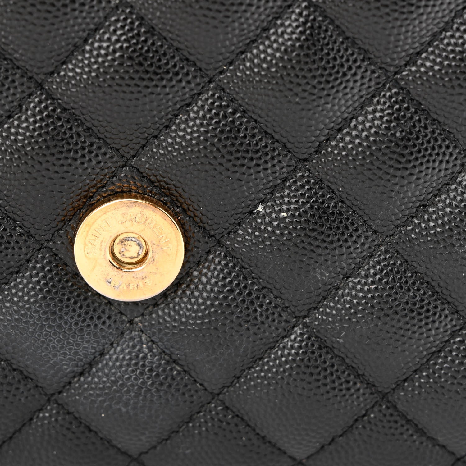 Saint Laurent Grain De Poudre Textured Mixed Matelasse Triquilt Medium Monogram Satchel Black 5 of 12