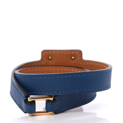 Hermes Swift O'Kelly Double Tour Bracelet T1 Deep Blue 3 of 6