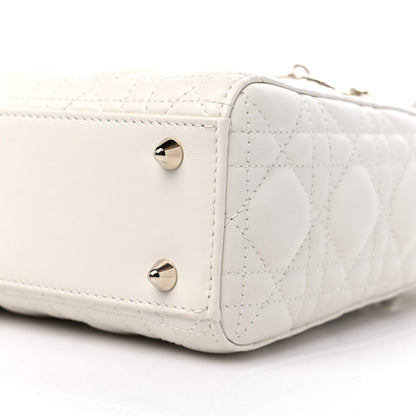 Christian Dior Lambskin Cannage Small My ABCDior Lady Dior White 8 of 10