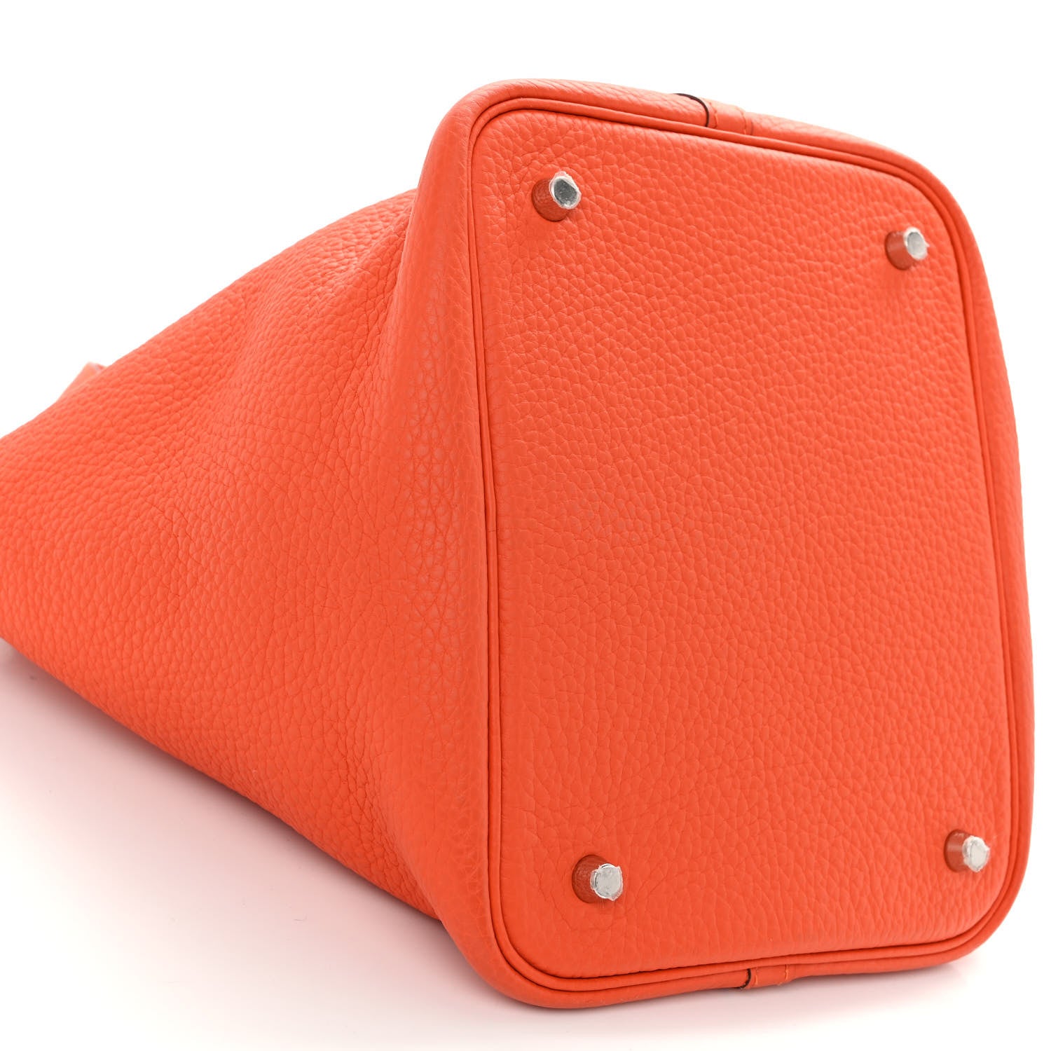 Hermes Taurillon Clemence Picotin Lock 22 MM Orange 9 of 10
