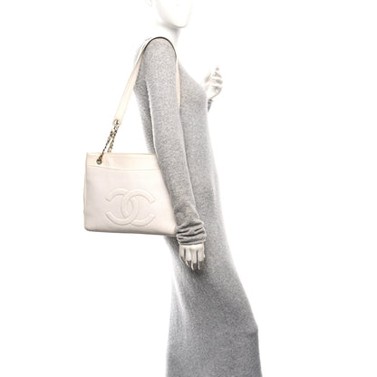 Chanel Caviar Flap Shoulder Bag White 2 of 11