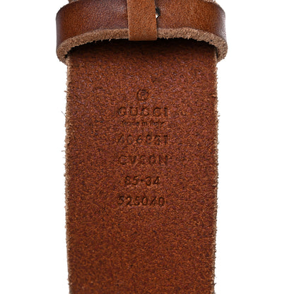 Gucci Cuoio Toscano Nickel Double Double G 40mm Belt 85 34 Cuir 3 of 9