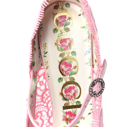 Gucci Lace Pizzo Venice Pumps 39 Sugar Pink 8 of 14