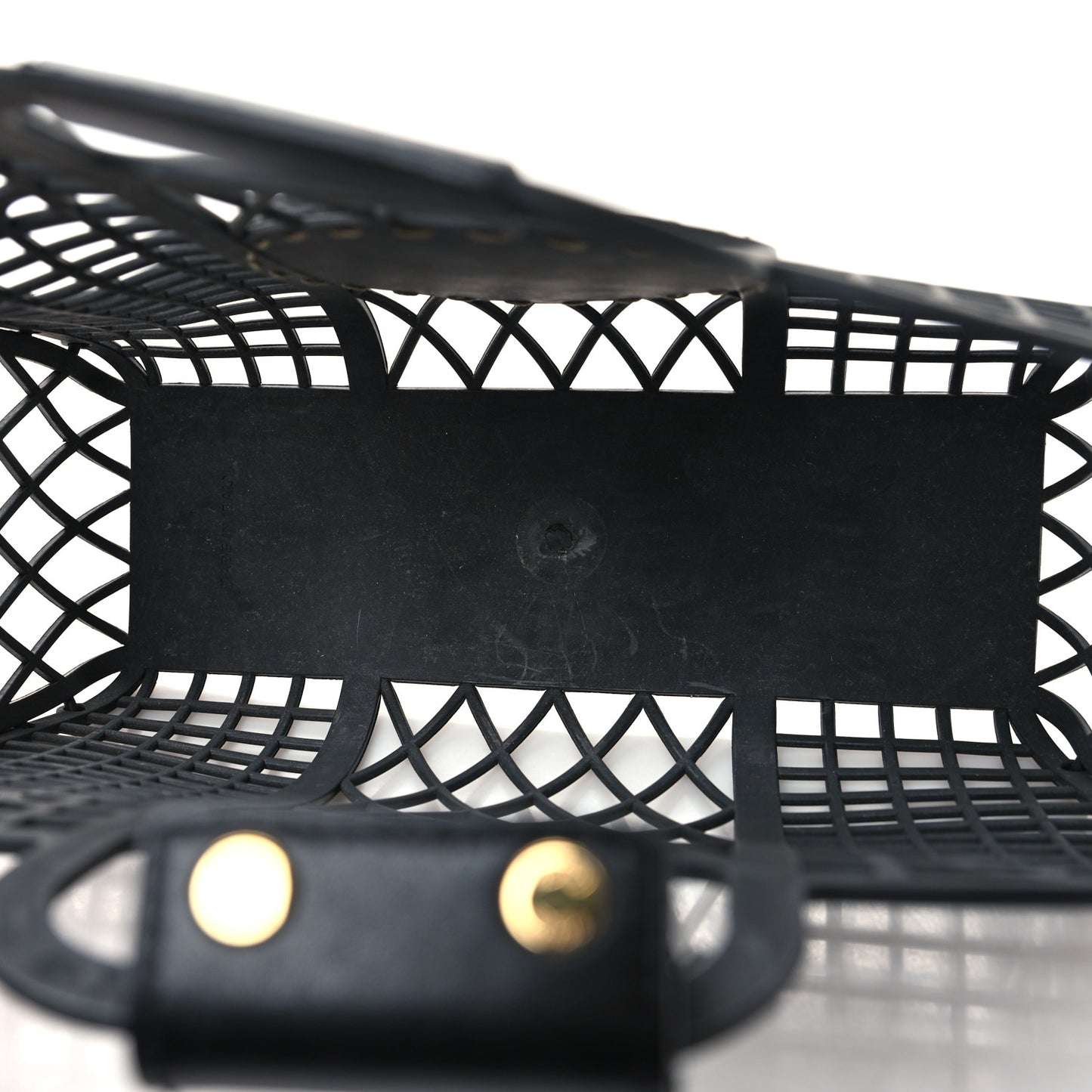 Recycled Plastic Vitello Liberty Matte Small Fendi Basket Black Miele Scuro