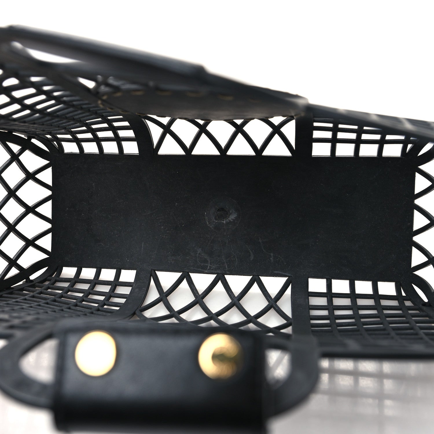 Fendi Recycled Plastic Vitello Liberty Matte Small Fendi Basket Black Miele Scuro 5 of 11