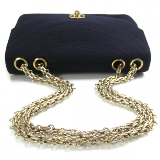 Chanel Jersey Ribbon Stitch Flap Navy 5 of 12