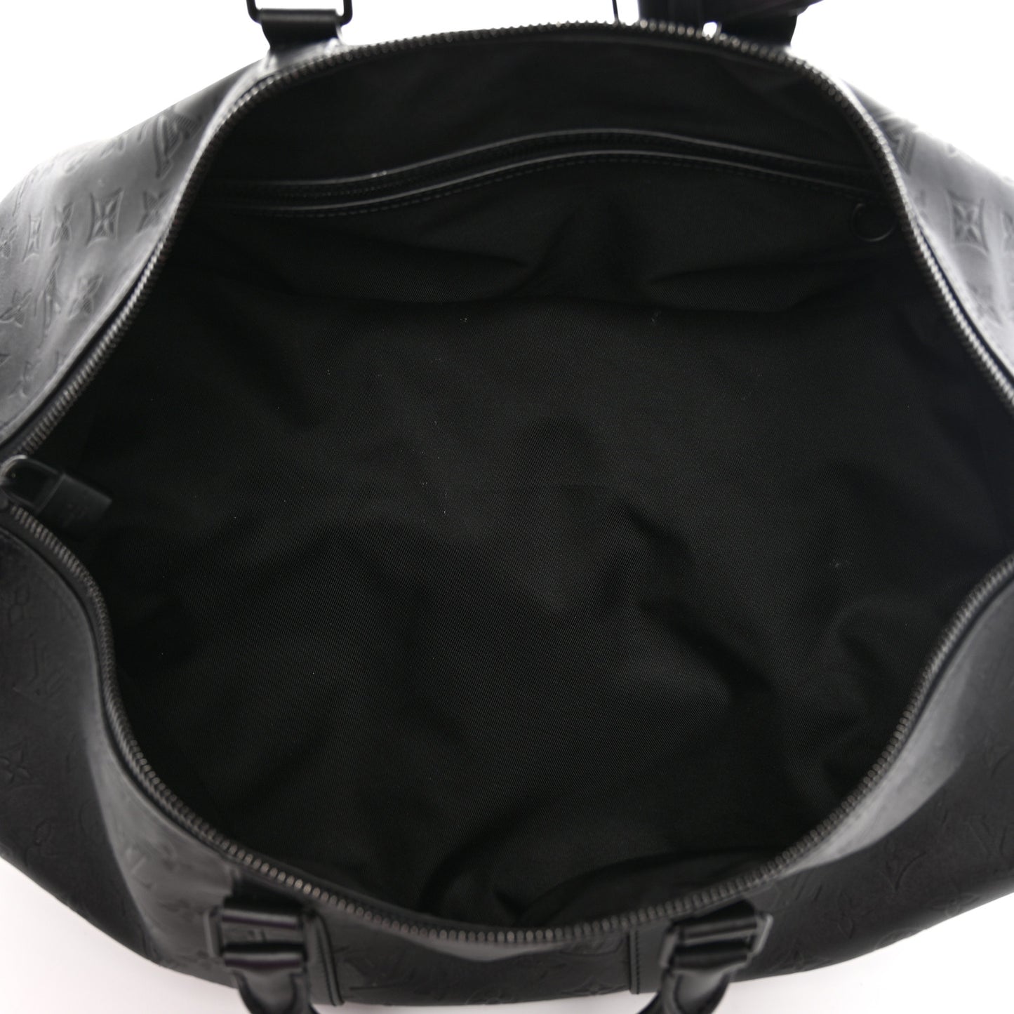 Calfskin Shadow Monogram Keepall Bandouliere 50 Black