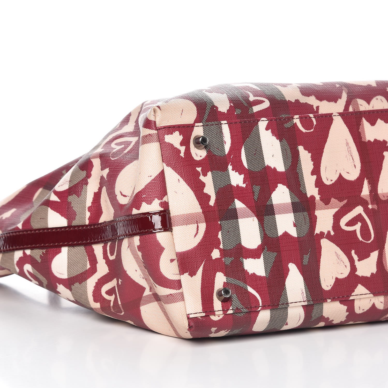 Burberry Nova Check Heart Tote Red 8 of 9
