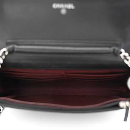 Chanel Lambskin Quilted Wallet On Chain WOC Black 5 of 11