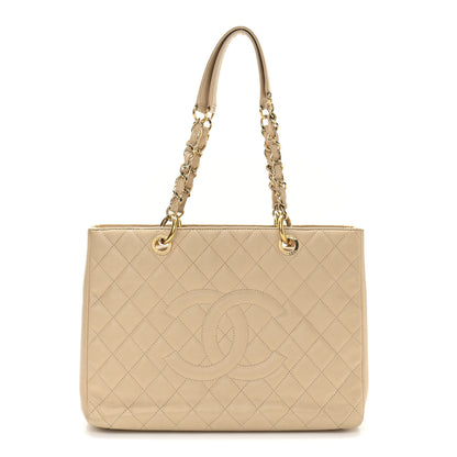 Chanel Caviar Quilted Grand Shopping Tote GST Beige Clair 1 of 15