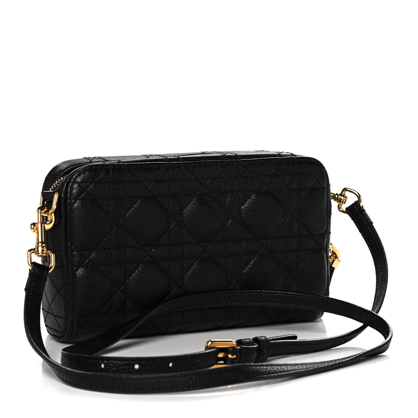 Supple Calfskin Caro Double Pouch Black