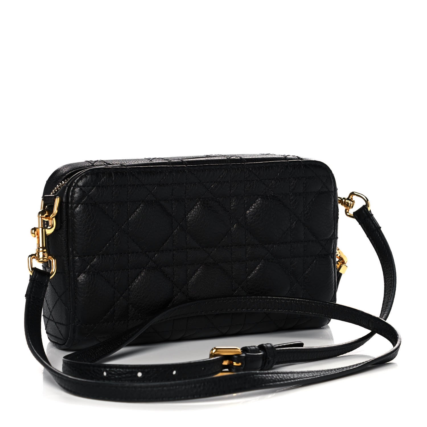 Christian Dior Supple Calfskin Caro Double Pouch Black 3 of 13