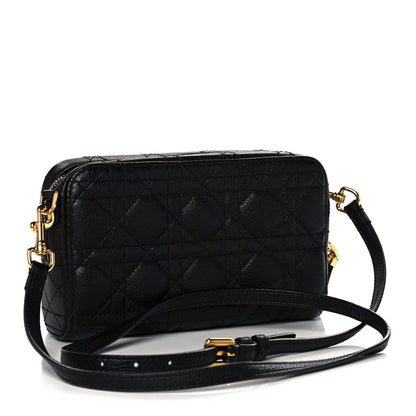 Christian Dior Supple Calfskin Caro Double Pouch Black 3 of 13