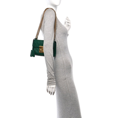 Gucci Guccissima Small Padlock Shoulder Bag Emerald 2 of 11