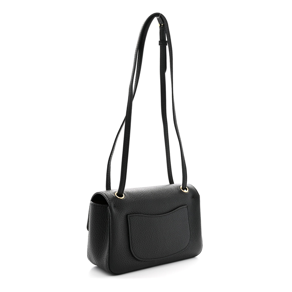Grained Calfskin Mini Souplissimo Maxi Flap Black