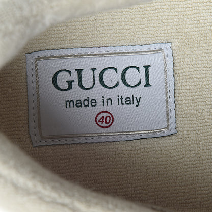 Gucci Suede Calfskin Tejus Printed Womens Ultrapace Sneakers 40 Pink Silver Oatmeal Yolk 5 of 9