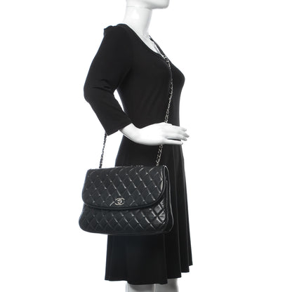 Chanel Lambskin Quilted Large Pagode Piping Flap Black 2 of 9