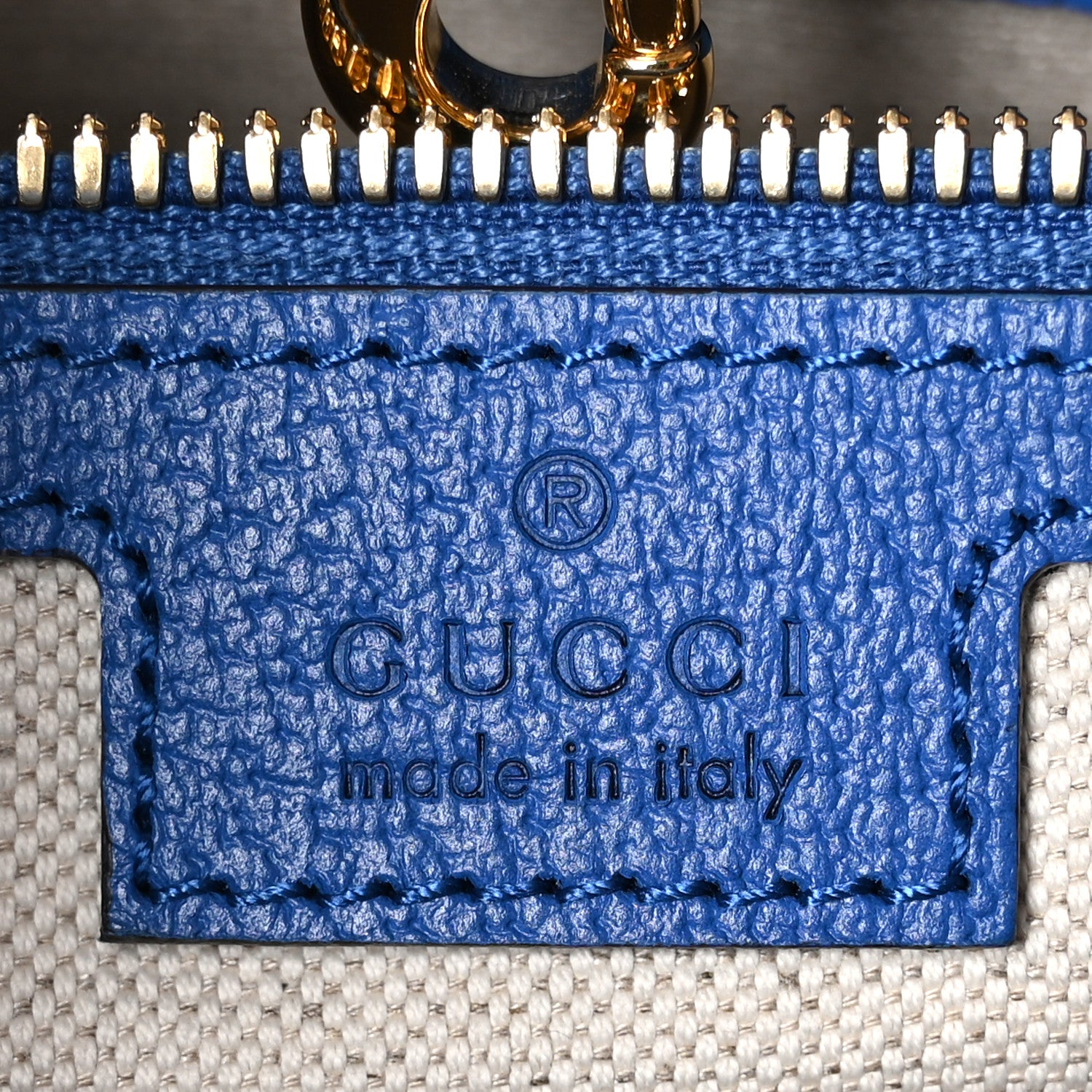 Gucci GG Supreme Monogram Mix Textured Dollar Calfskin Rhombus Inlay Large Tote Bag Beige Ebony Harvest Joy Blue 6 of 10