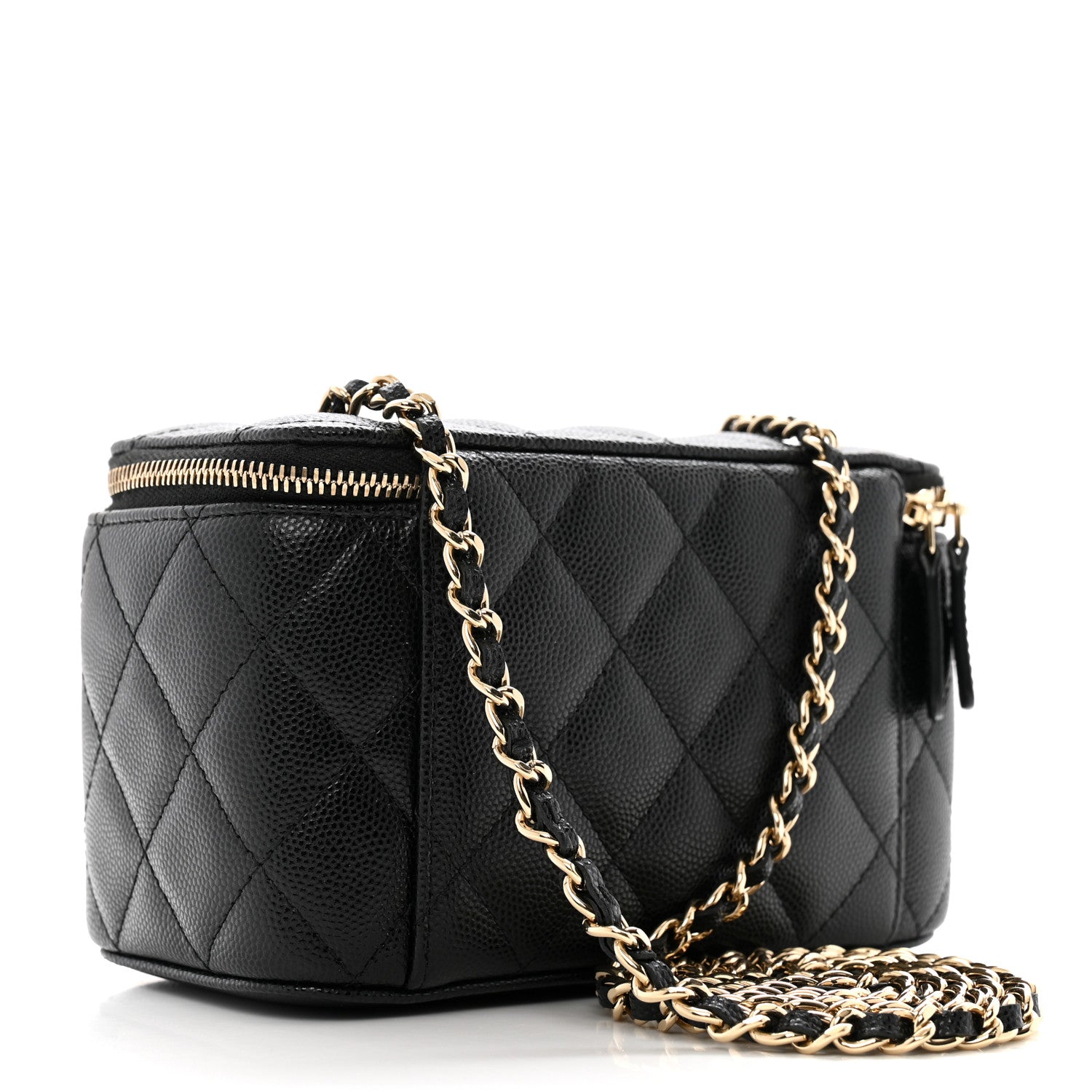 Chanel Caviar Quilted Small Vanity Case With Chain Black 3 of 11