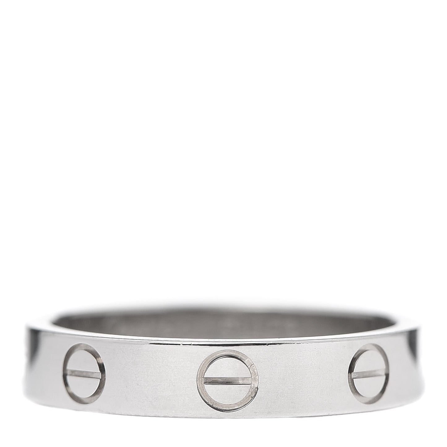 18K White Gold 3.5mm LOVE Wedding Band Ring 52 6