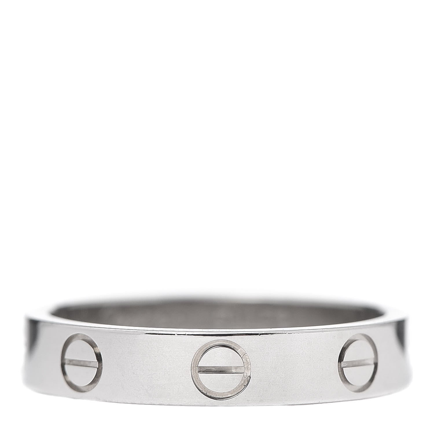 Cartier 18K White Gold 3.5mm LOVE Wedding Band Ring 52 6 1 of 4