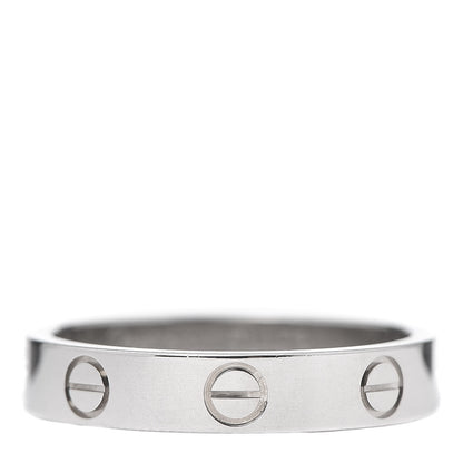 Cartier 18K White Gold 3.5mm LOVE Wedding Band Ring 52 6 1 of 4