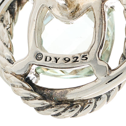 David Yurman Sterling Silver Prasiolite 7mm Infinity Earrings 4 of 4
