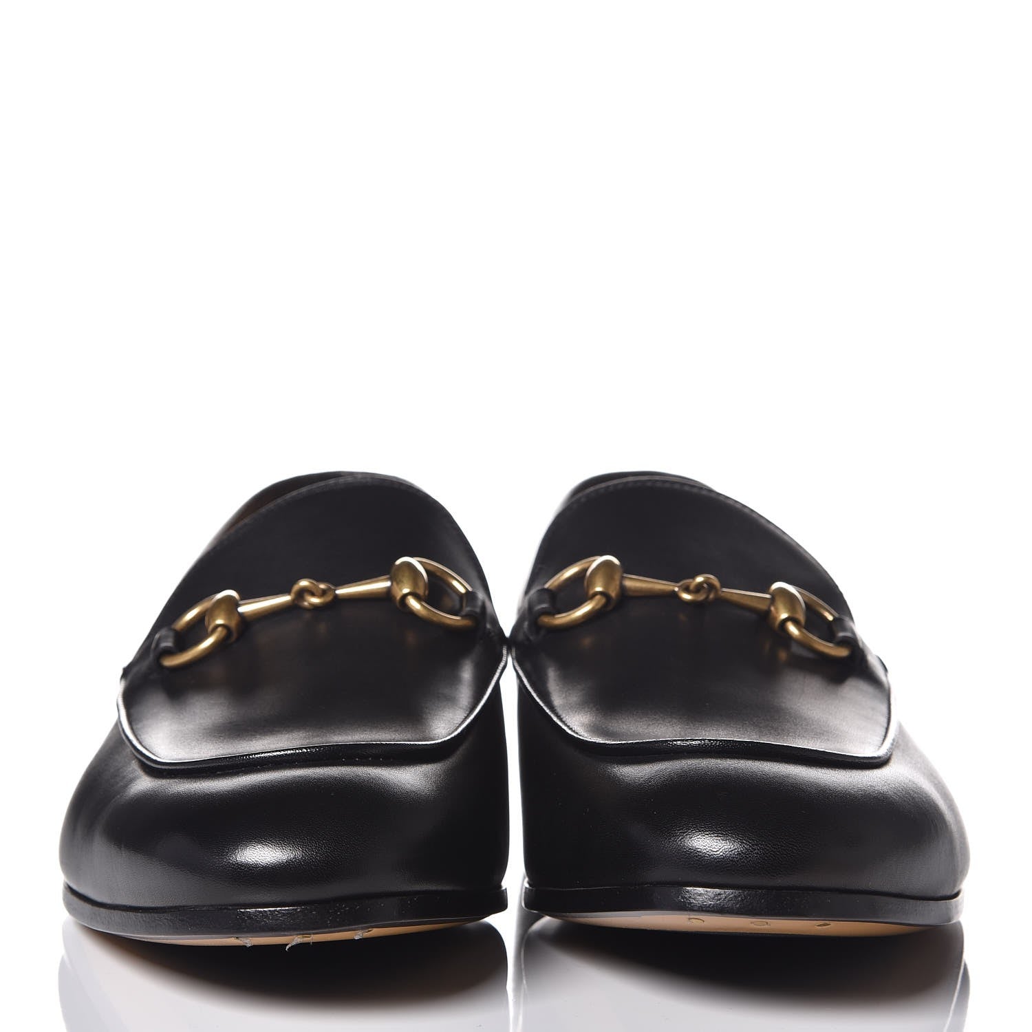 Gucci Calfskin Horsebit Mens Jordaan Loafers 7 Black 2 of 9