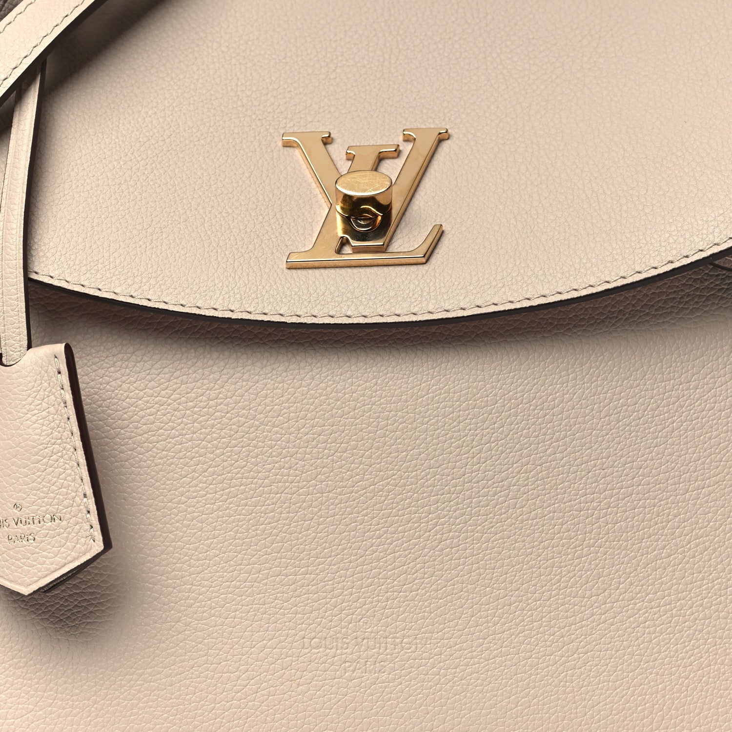 Louis Vuitton Soft Calfskin Lockme Ever MM Greige 6 of 9