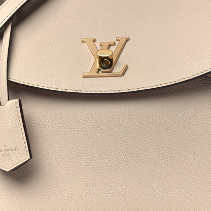 Louis Vuitton Soft Calfskin Lockme Ever MM Greige 6 of 9