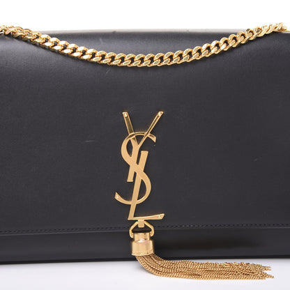 Saint Laurent Smooth Calfskin Medium Classic Monogram Kate Tassel Satchel Black 2 of 9